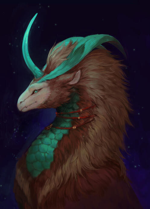 Portrait (dragon / feral) - 85 usd