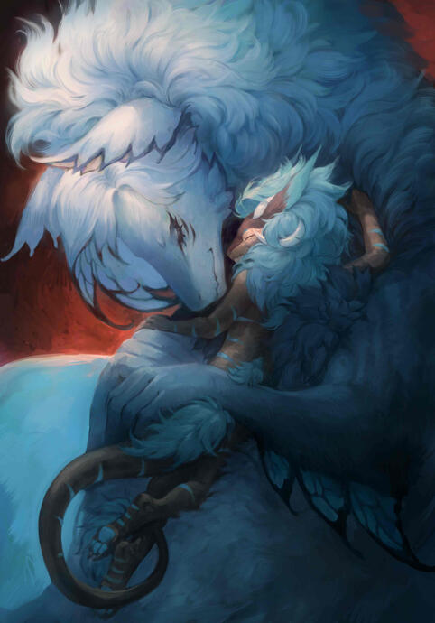 Half body (dragon / feral) - 120 usd